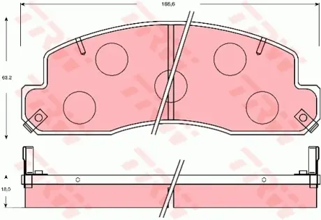 Колодки тормозные, комплект TRW GDB7048