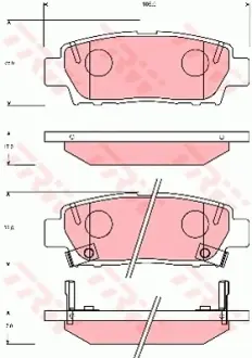 Колодки тормозные, комплект TRW GDB7055