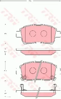 Колодки гальмівні, комплект TRW GDB7075