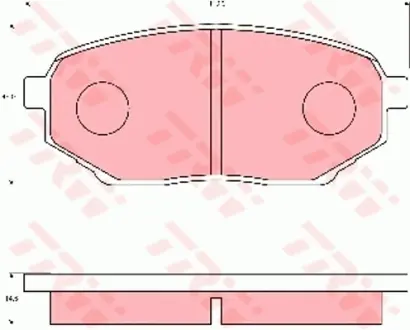 Колодки тормозные, комплект TRW GDB7108