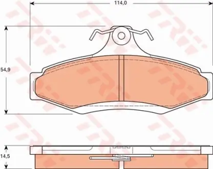 Колодки тормозные, комплект TRW GDB7527