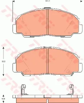 Колодки тормозные, комплект TRW GDB7528