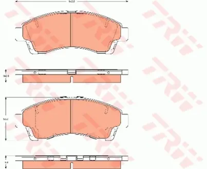 Колодки гальмівні, комплект TRW GDB7588