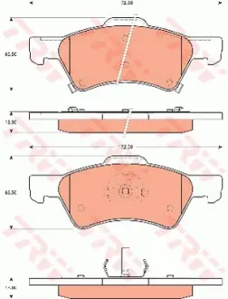 Колодки гальмівні, комплект TRW GDB7610