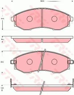 Колодки тормозные, комплект TRW GDB7614