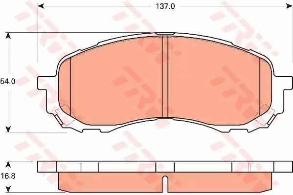 Колодки тормозные, комплект TRW GDB7682 (фото 1)