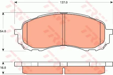 Колодки тормозные, комплект TRW GDB7682