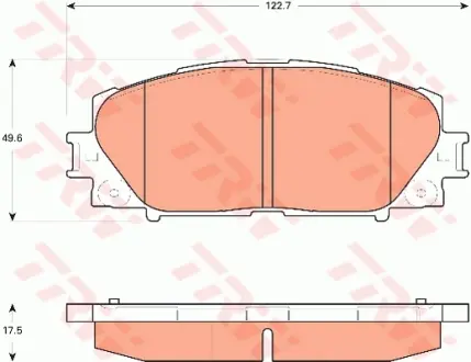 Колодки гальмівні, комплект TRW GDB7706