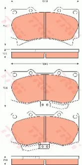 Колодки тормозные, комплект TRW GDB7724