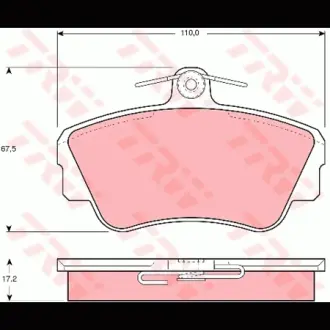 Колодки тормозные, комплект TRW GDB812