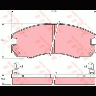 Колодки гальмівні, комплект TRW GDB868