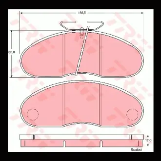 Колодки гальмівні, комплект TRW GDB948