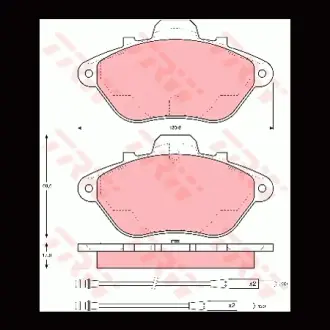 Колодки тормозные, комплект TRW GDB956