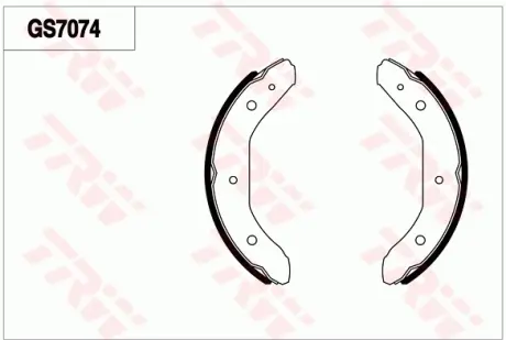 Колодки тормозные, комплект TRW GS7074