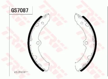 Колодки тормозные, комплект TRW GS7087