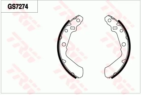 Колодки тормозные, комплект TRW GS7274