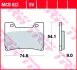 Колодки тормозные, комплект TRW MCB622 (фото 1)