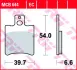 Колодки тормозные, комплект TRW MCB644EC (фото 1)