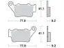 Колодки тормозные, комплект TRW MCB672RSI (фото 1)