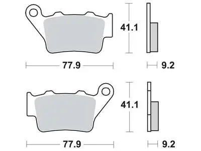 Колодки тормозные, комплект TRW MCB672RSI