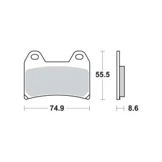 Колодки тормозные, комплект TRW MCB683SV