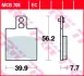Колодки тормозные, комплект TRW MCB708 (фото 2)