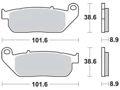 Колодки гальмівні, комплект TRW MCB753SV