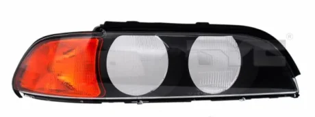 Скло фари з ущільненням Лів (помаранчевий поворотник) BMW 5 E39 11.95-09.00 TYC 200380LA2