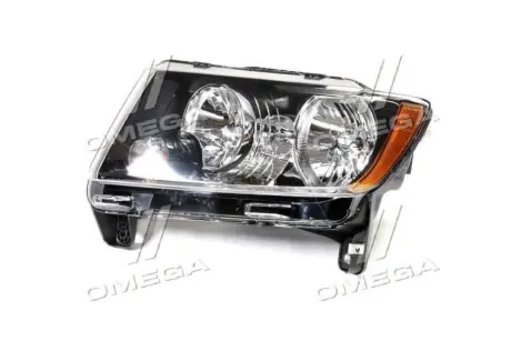 Фара ліва Jeep Compass (11-) чорна (20-9166-B0-1N) TYC 209166B01N