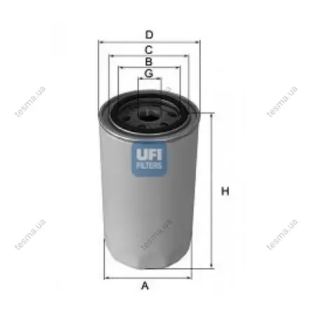 Фільтр масляний UFI FILTERS 2311200 (фото 1)