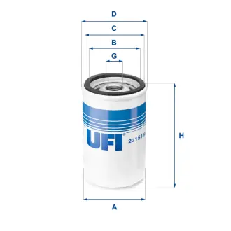 Фільтр масляний UFI FILTERS 2315100