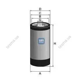 Фільтр масляний UFI FILTERS 2328800 (фото 1)