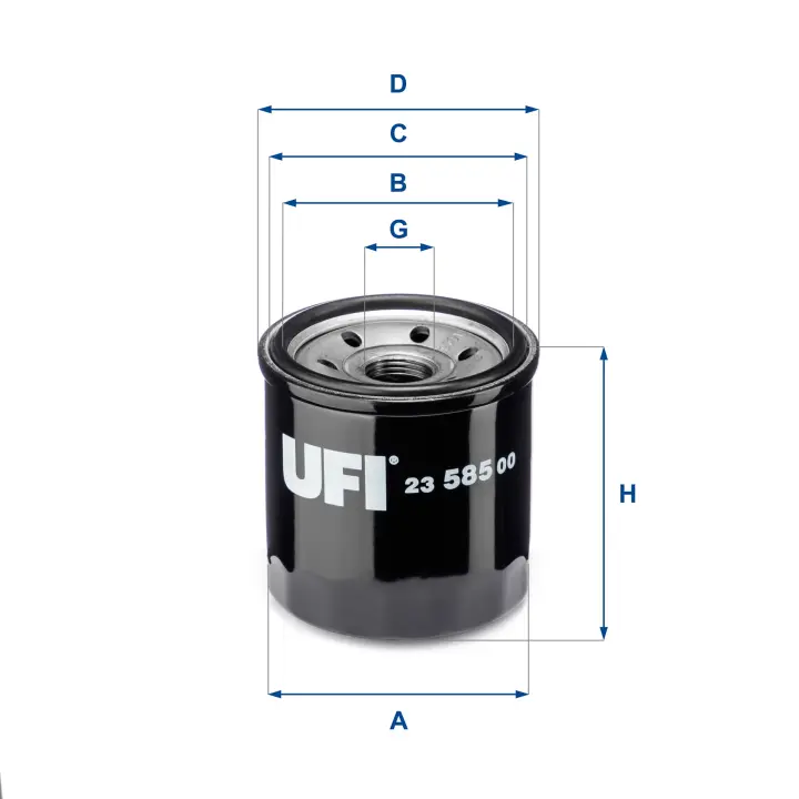 Масляний фiльтр UFI FILTERS 2358500 (фото 1)
