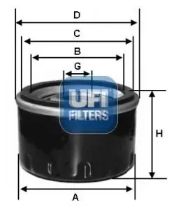 Фільтр масляний UFI FILTERS 23.615.00
