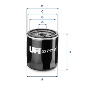 Фільтр масляний UFI FILTERS 23.717.00