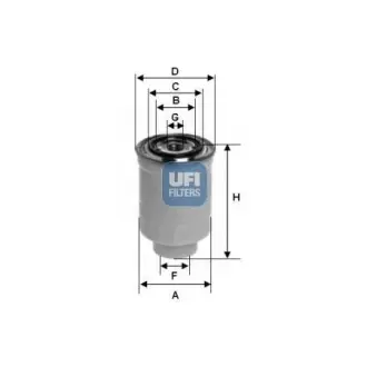 Фільтр паливний UFI FILTERS 2401700
