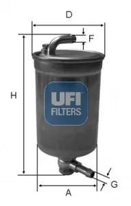 Фильтр топливный UFI FILTERS 24.072.00