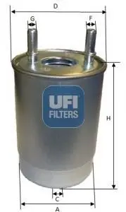 Фільтр паливний UFI FILTERS 24.108.00