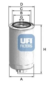 Фільтр паливний UFI FILTERS 2431200