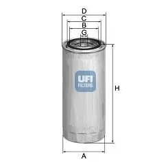 Фильтр топливный UFI FILTERS 2431400