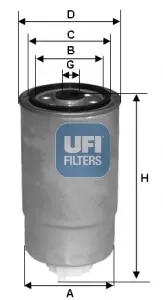Фільтр паливний UFI FILTERS 2438100