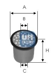 Фильтр топливный UFI FILTERS 2438800