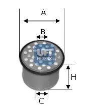 Фільтр паливний UFI FILTERS 2439000