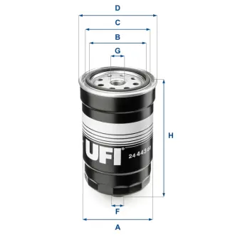 Фільтр паливний UFI FILTERS 24.443.00