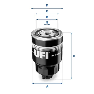 Фільтр паливний UFI FILTERS 24.444.00