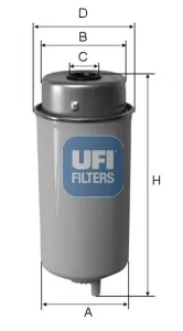 Фільтр паливний UFI FILTERS 24.458.00