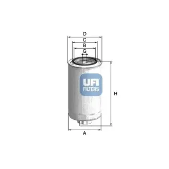Фільтр паливний UFI FILTERS 2499900