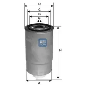 Фильтр топливный UFI FILTERS 24H2O07