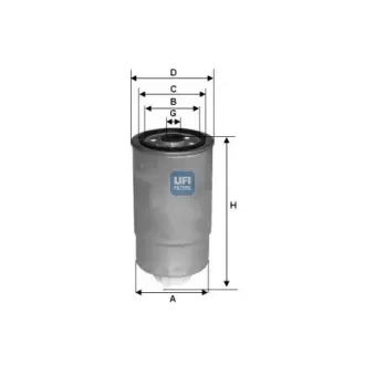 Фільтр паливний UFI FILTERS 24H2O08