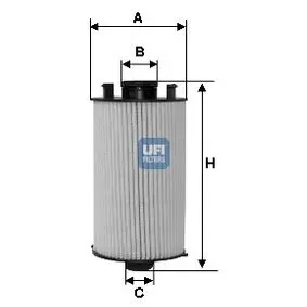 Фільтр масляний UFI FILTERS 2505100